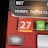 A digital display screen showing a casino betting interface, with text prompting to hurry bets and a highlighted number 27 in red. There are options for betting amounts and a 'share bets' button.